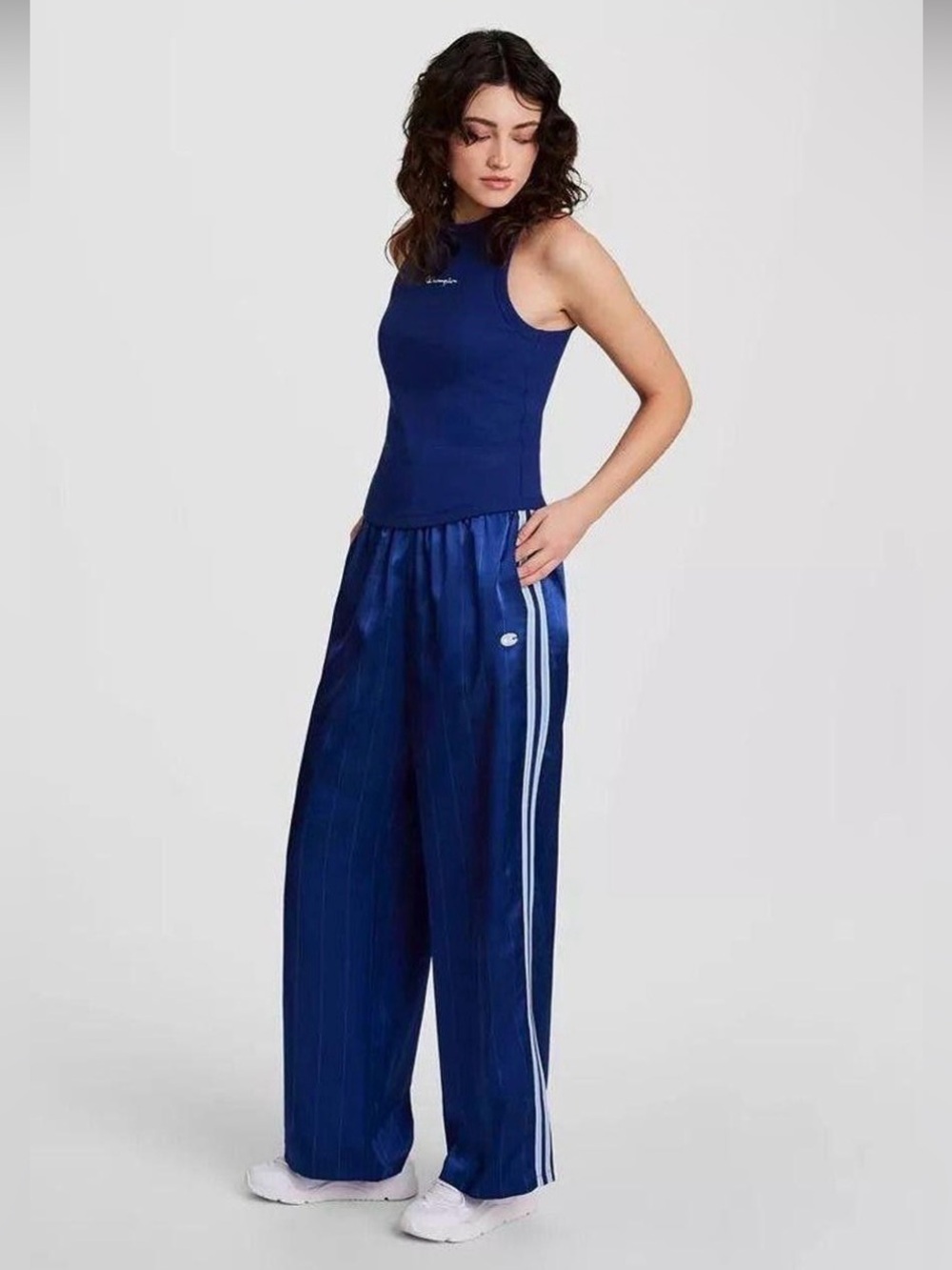 NWT Champion Blue pinstripe track pants size XL